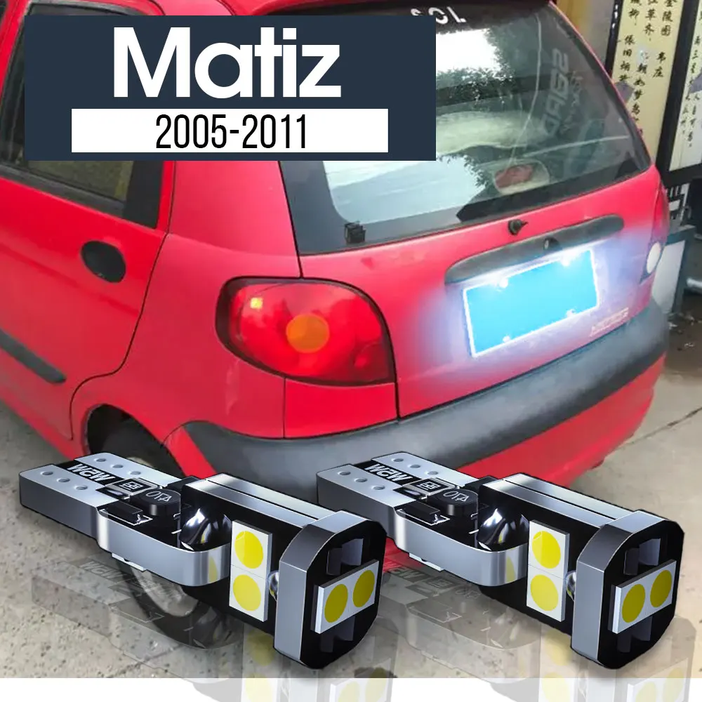 

2pcs LED License Plate Light Lamp Canbus Accessories For Chevrolet Matiz 2005-2011 2006 2007 2008 2009 2010