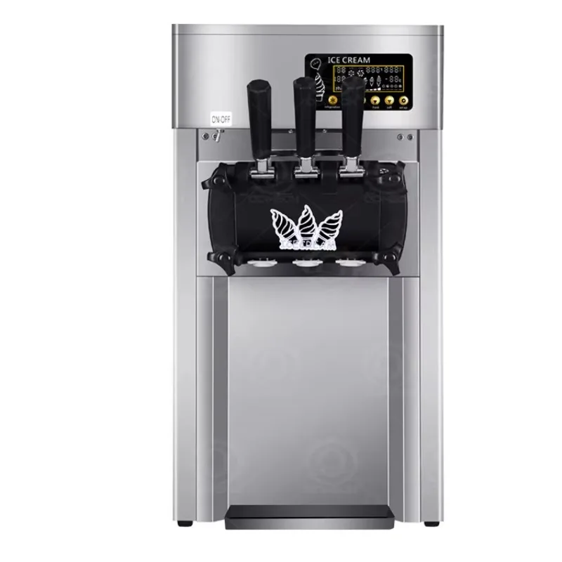 High-speed Vertical Soft Ice Cream Machine  Convenient AutomaticThree-color Soft Serve Ice Cream Machine