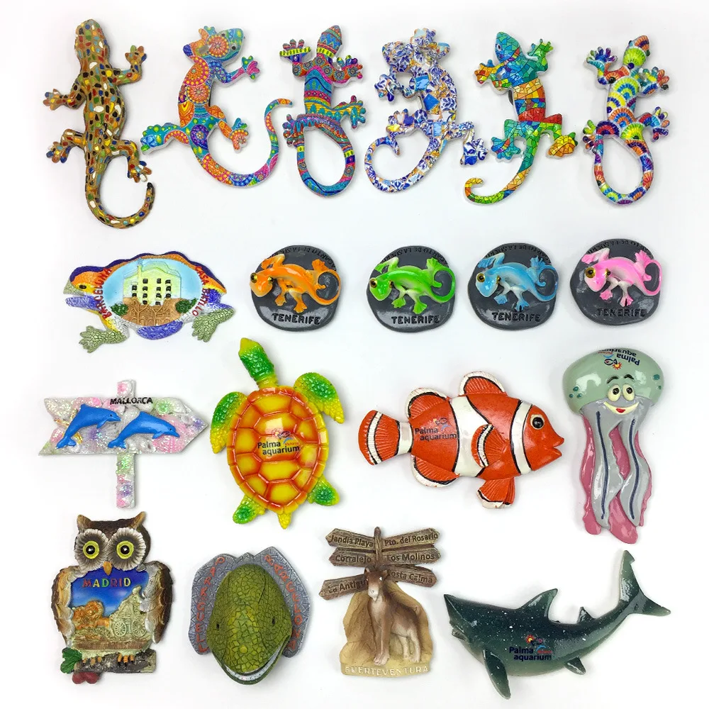 Creative Spain 3D Fridge Magnets Resin Tourism Souvenir Home Refrigerator Magnets Sticker Collection Handicraft Gift Decoration