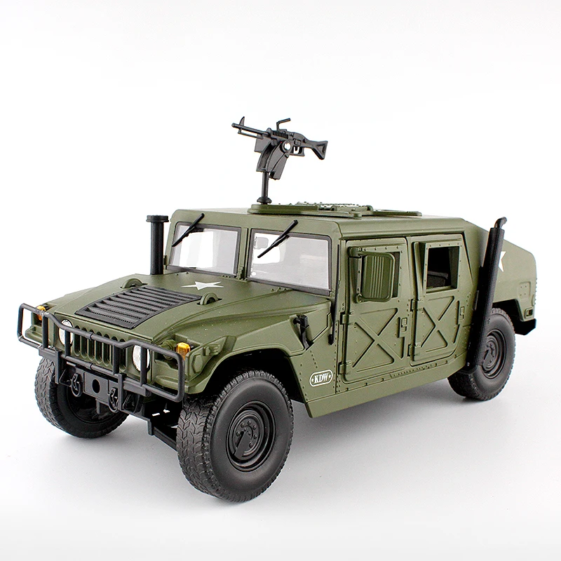 Alloy Diecast For Hummer Tactical Vehicle 1:18 Military Armored Car Diecast Model with 5 Door Opened Hobby Toy For Kids Birthday