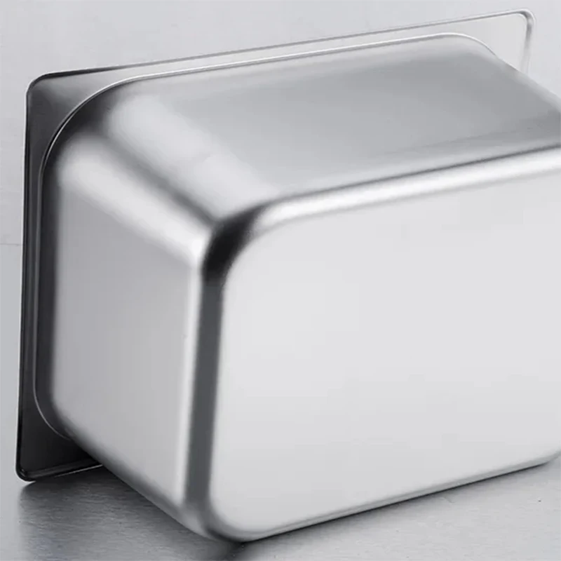 Stainless steel square tank box with cover spice jars basin Rectangle tray basin restaurant milk tea shop seasoning box with lid