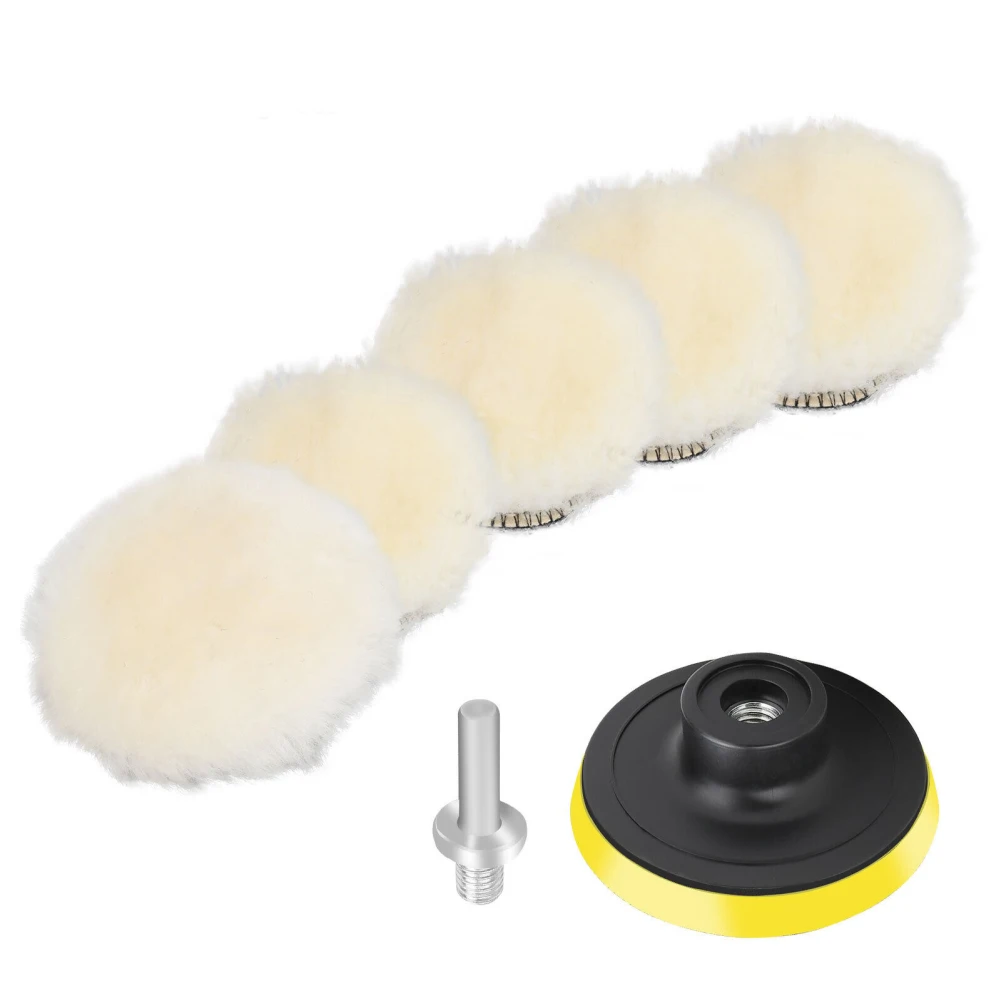 7pcs 3 Inch Car Buffing Polishing Pads for Drilling Sponge Kit Waxing Foam Polisher Tool Combination Set