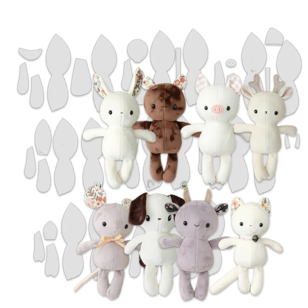 8 animals Sewing Patterns,Sewing Patterns for Beginners, Making Templates,Handmade Sewing Patterns