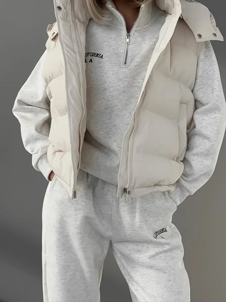 

Женская куртка Sister Star, утепленный теплый жилет для девочек, хлопковое пальто без рукавов, универсальное, элегантное, удобное, повседневное