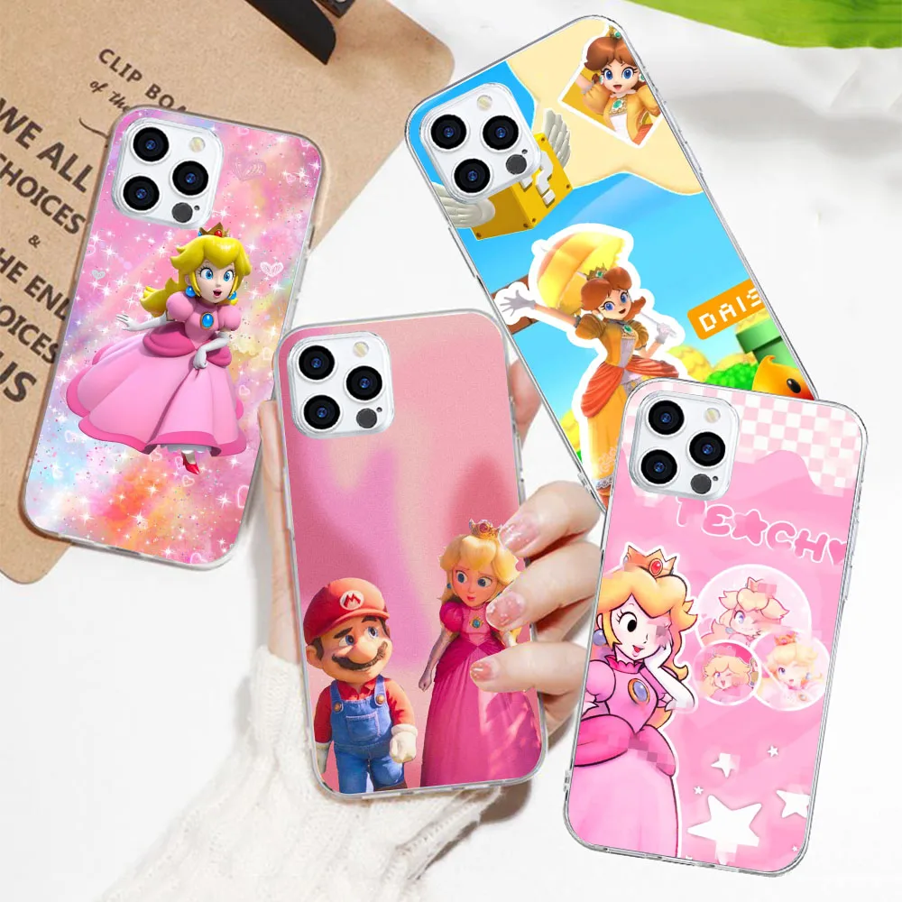 HM-46 Princess Peach Silicone Case For Moto One Zoom Action Hyper Macro Vision E4 G6 G7 Fusion Play Plus Power