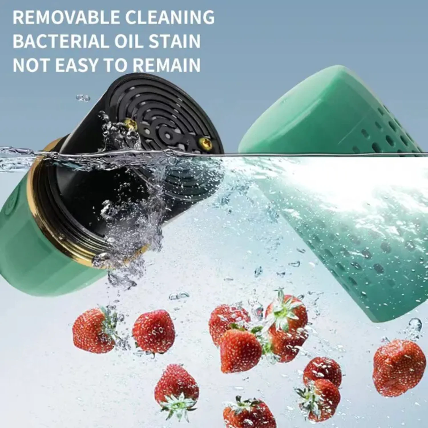 NEW Portable Ultrasonic Wireless Fruit and Vegetable Cleaning Machine - Capsule Design for Outdoor Picnics - Effective Food Clea