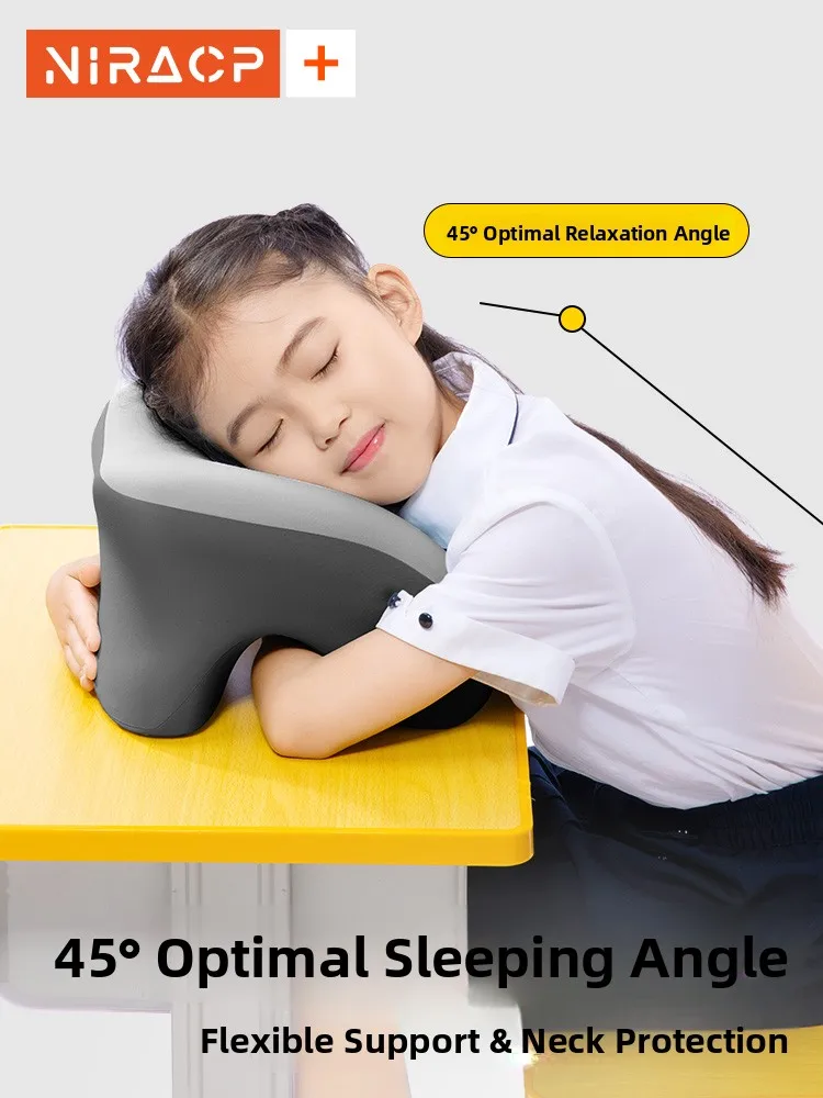 Nila Brand Nap Pillow for Primary School Students Desk Nap Pillow Classroom Sleeping Aid Memory Foam Neck Support Pillow
