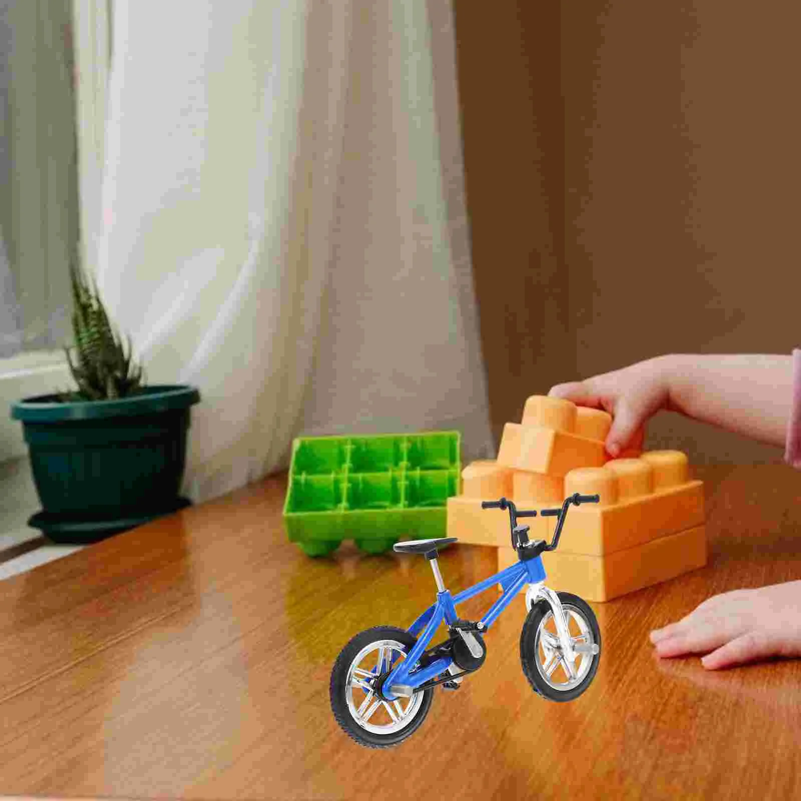 House Miniature Food Toy Scene Accessories Simulation Bicycle Photo Props Artificial Bike Alloy Tiny