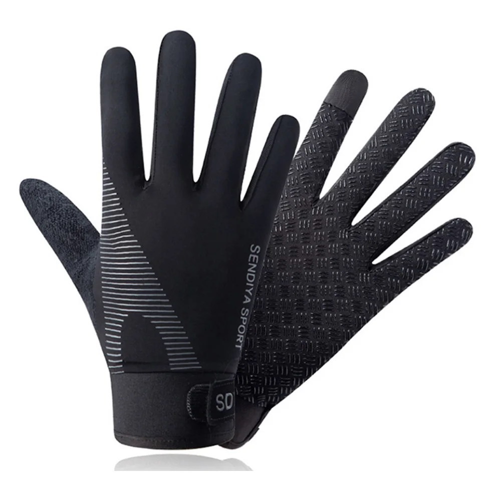 Guantes de ciclismo antideslizantes para hombre y mujer, manoplas de dedo completo con pantalla táctil, transpirables, térmicas, cálidas, para