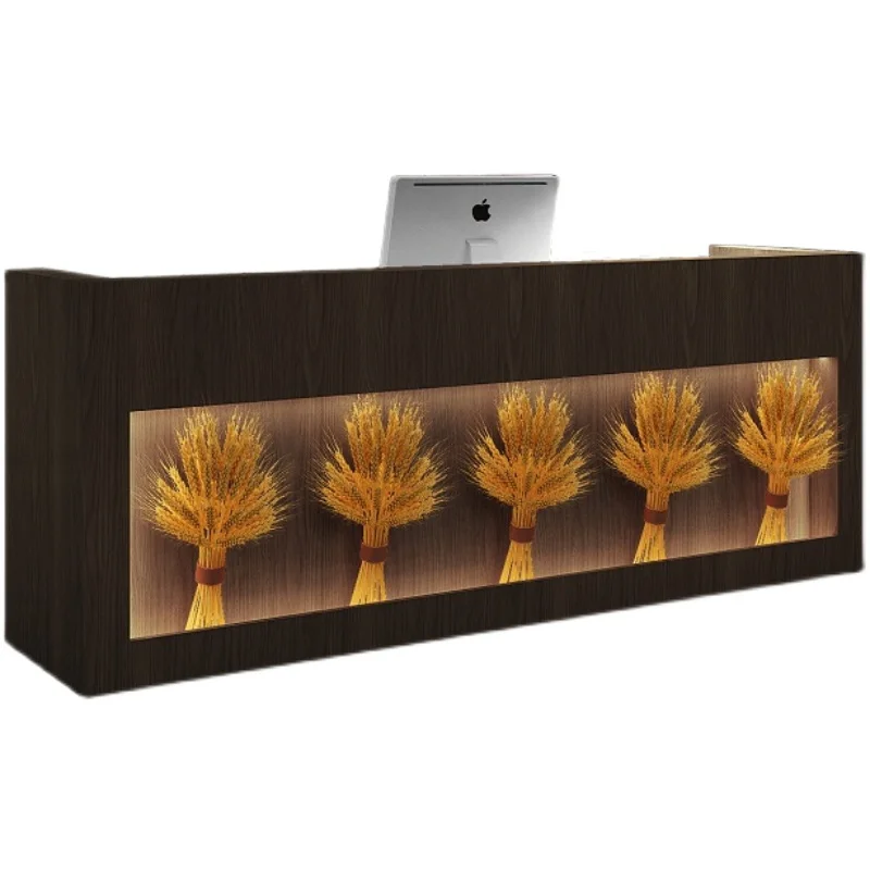 Retro Chinese hotel teahouse restaurant counter barbecue restaurant commercial welcome desk