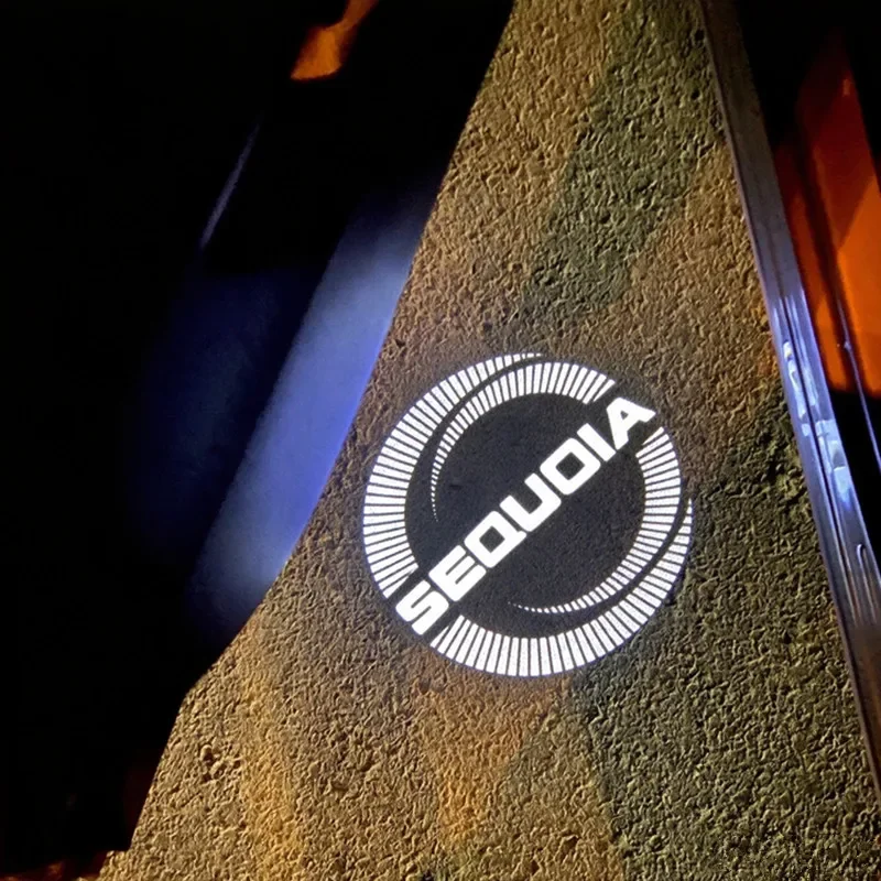 LED Car Welcome Door Ghost Shadow Lights Emblem Accessories for Sequoia 2008 - 2020 2021 2022 2023 2024