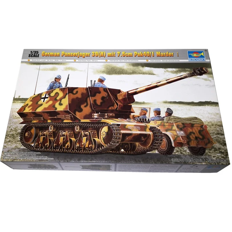 عازف البوق 1/35 الألمانية Panzerjager 39 (H) mit 7.5 سنتيمتر Pak40/1 Marder I البلاستيك تجميع لغز نموذج