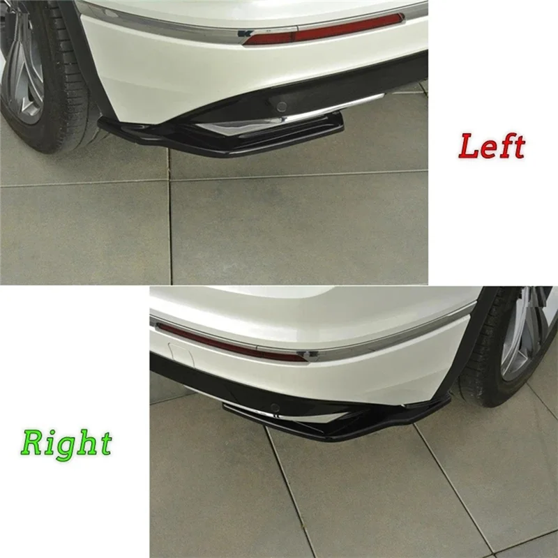 Car Rear Bumper Lip Side Splitters Flaps External Trim For VW Tiguan R-Line 2017 2018 2019 Rear Bumper Spoilers view 5