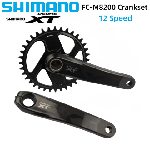 SHIMANO DEORE XT M8200 Crankset 12 Speed FC-M8200 Chainwheel 165/170/175MM 28T/34T/36T For MTB Mountain Bike Parts Bicycle Crank