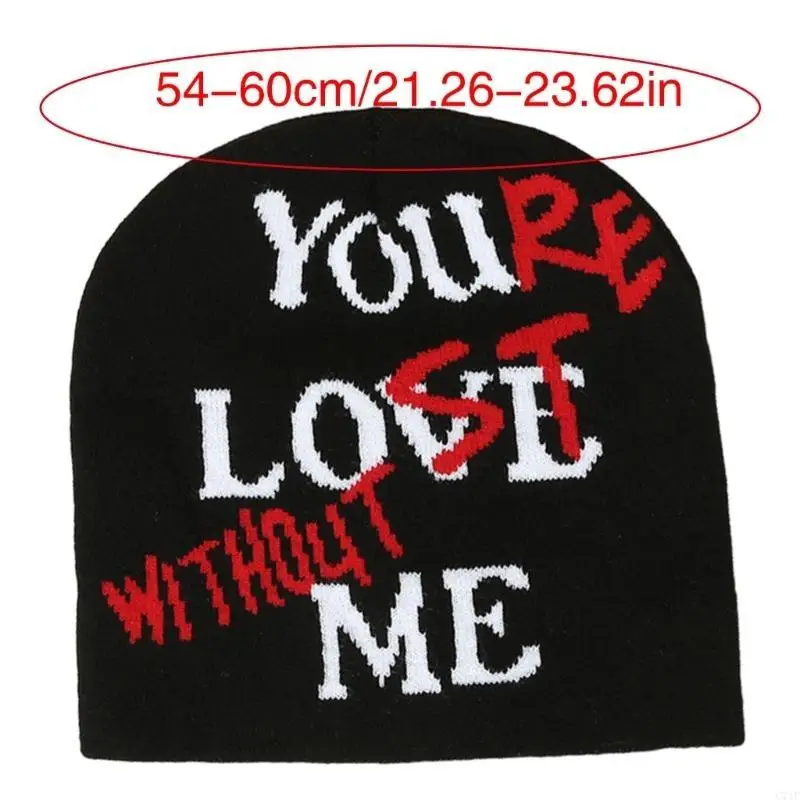 C71F Berretto fatto a mano all'uncinetto Cappello lavorato a maglia con lettera Cappello da teschio alla per ragazza degli