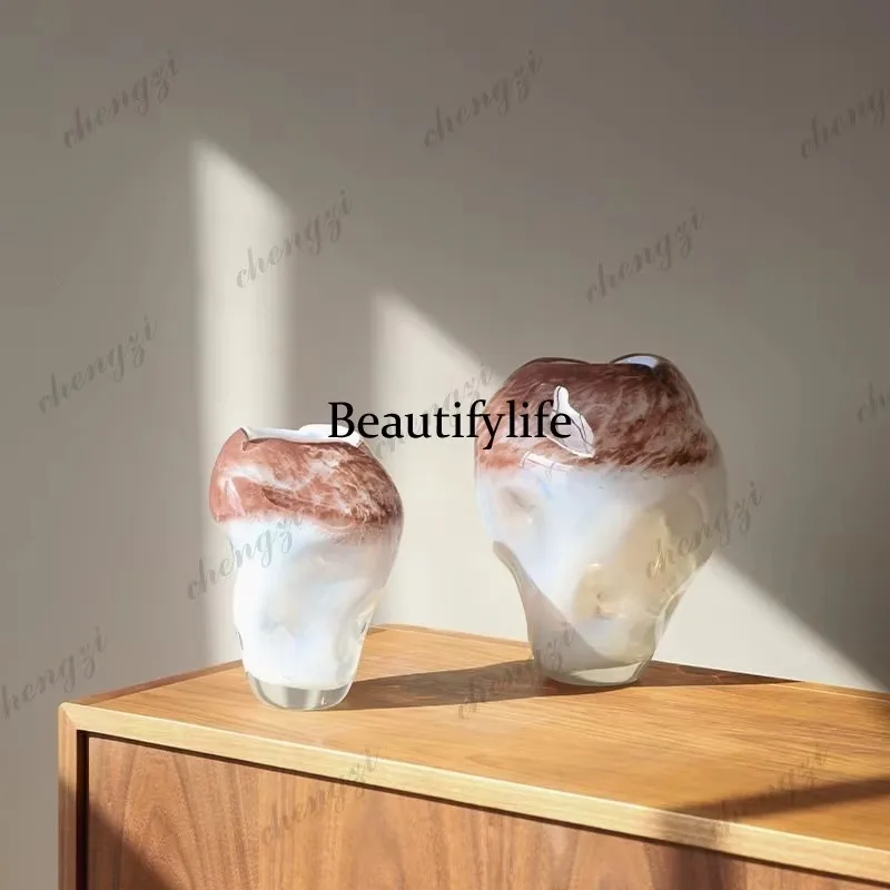 E182 Living room glass vase ornament medieval beautiful art dining table hydroponic flower arrangement flower device