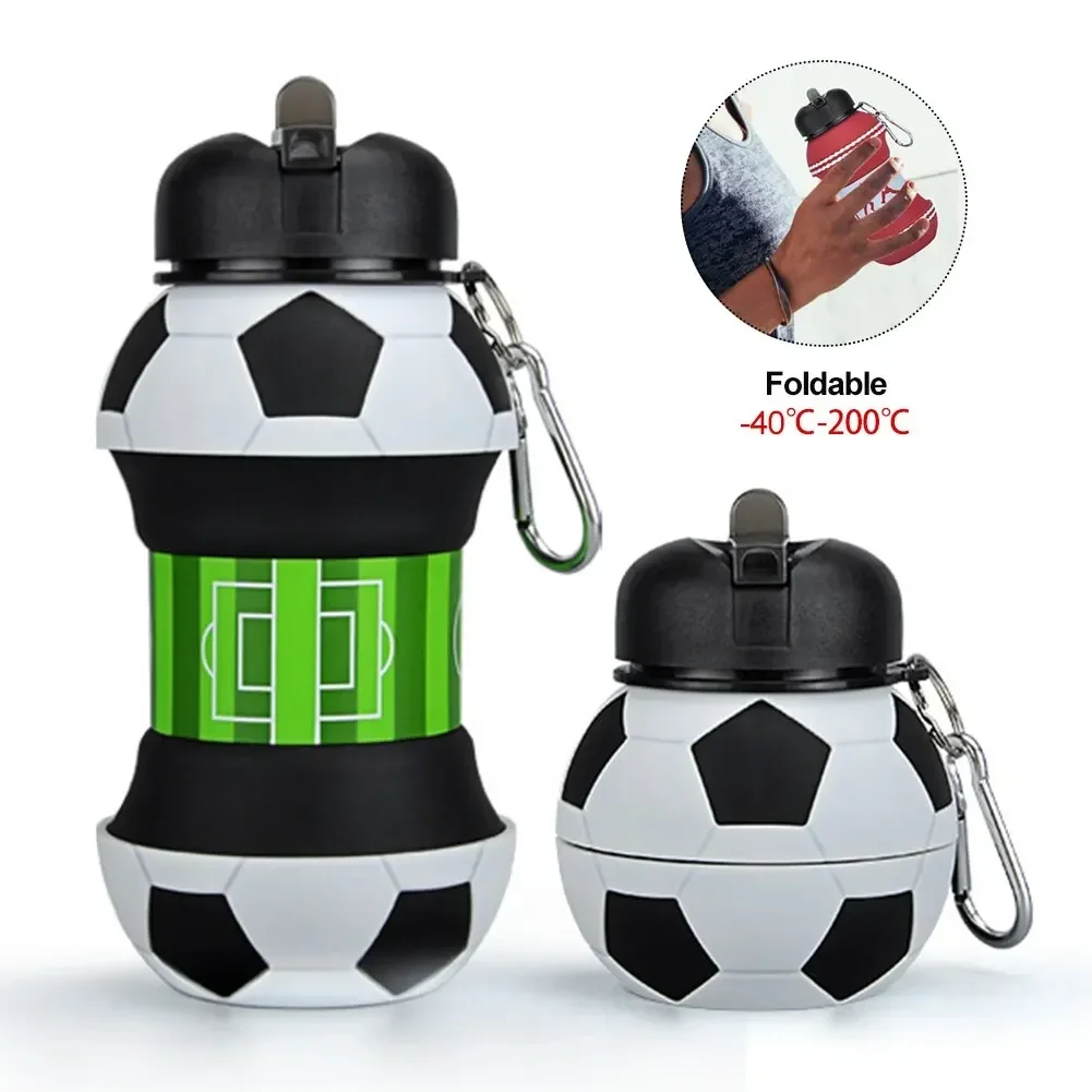 

Fold Water Bottle Cups Mug Outdoor Sports Basketball Football Baseball Tennis Golf School Leakproof Portable Kids Water Bottle