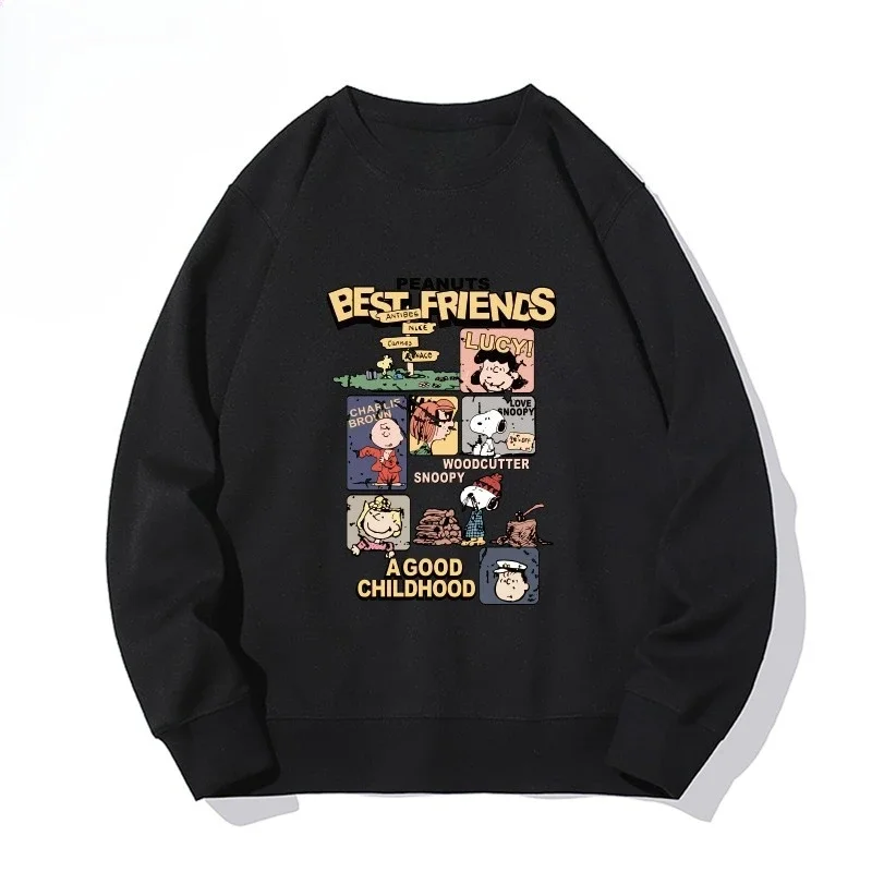 

The 2025 autumn/winter new cartoon Snoopy print hoodie is a fashionable and loose top for both men and women