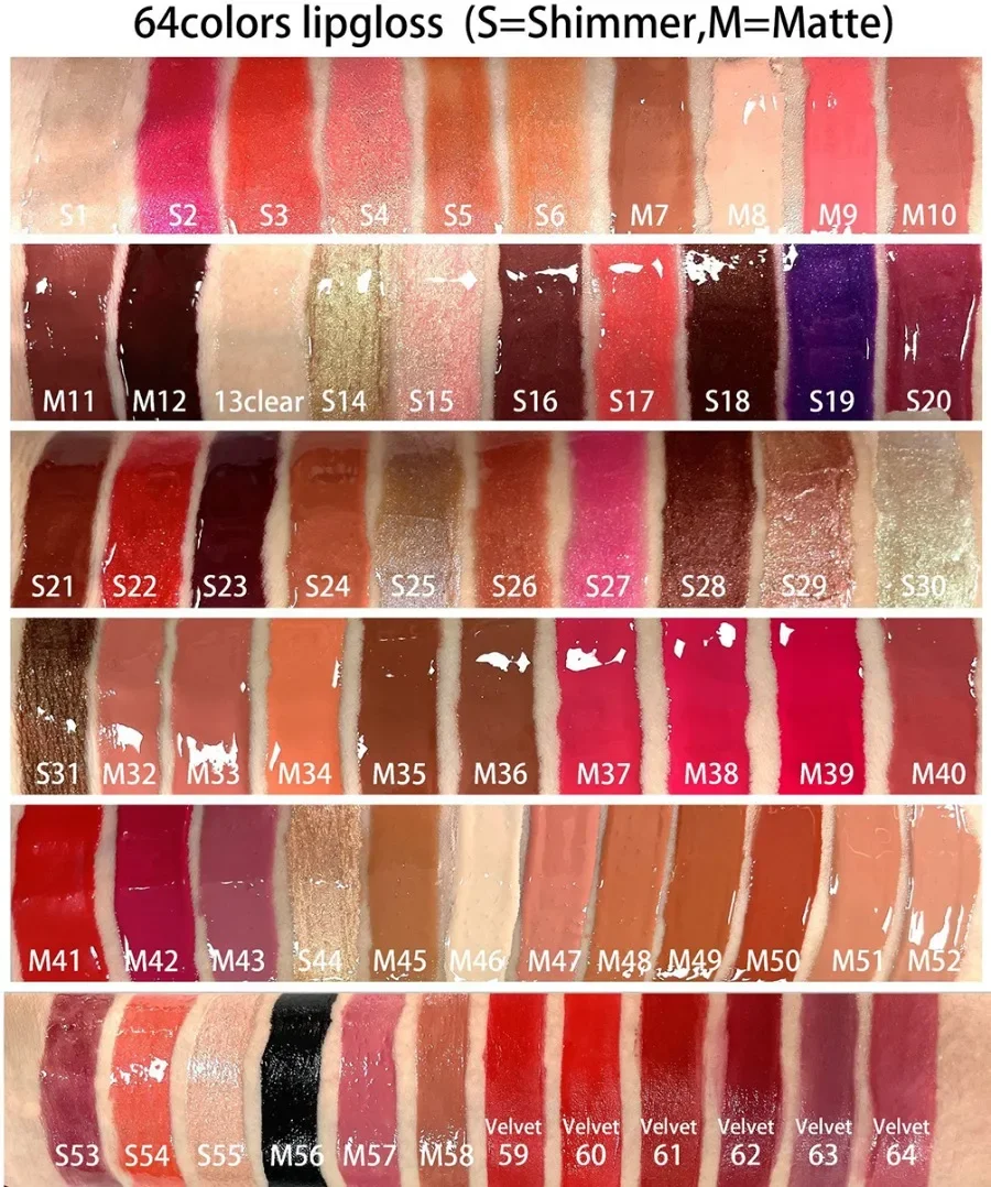 Private Label 64 Kleuren Diomand Tube Lipgloss Shimmer Mat Langdurig Gemakkelijk Te Dragen Waterdichte Glanzende Vloeibare Lippenstift Bulk