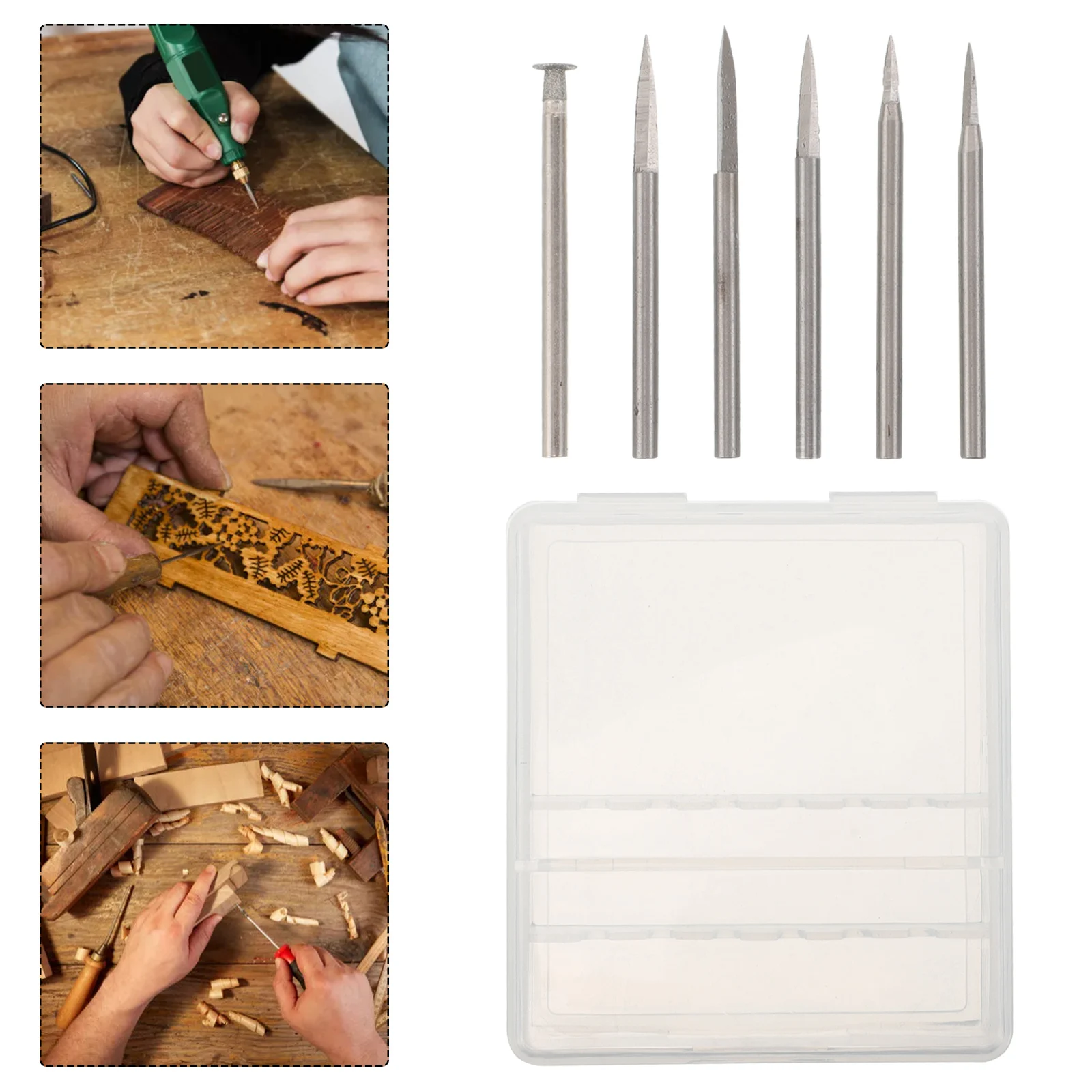 

12 Pcs Wood Carving Knife Drill Bits for Crafts Engraving Accessories Drilling DIY and
