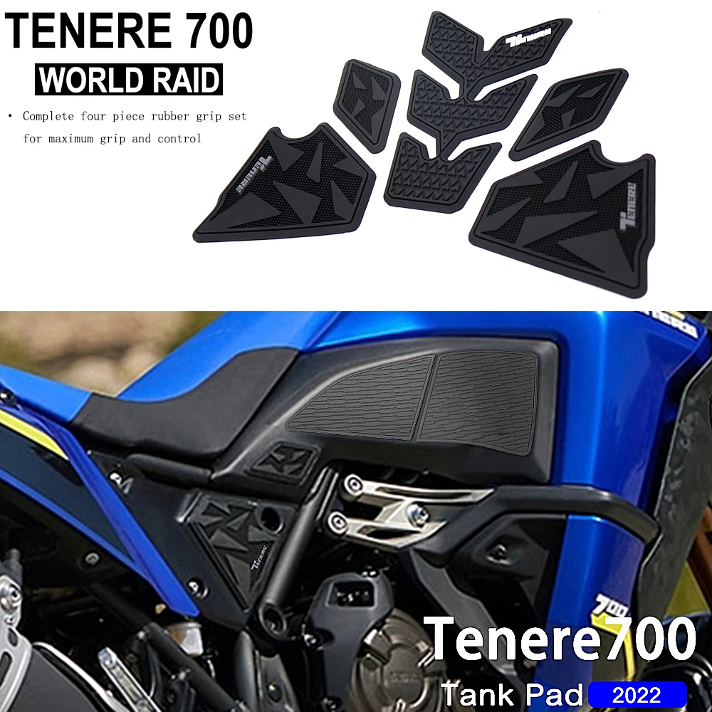 

2022 Tenere 700 World Raid Motorcycle Fuel Tank pad TankPads Protector Decal Gas Knee Grip For YAMAHA Tenere700 Stickers T700 T7