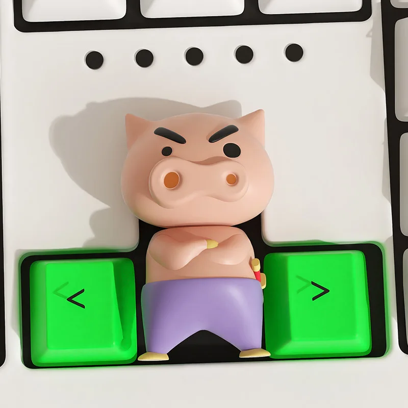 Crayon Shin-Chan Theme Anime Keycaps Resin Material Mechanical Keyboard Cartoon Cute Pc Gaming Keyboard Decoration Gift Keycaps