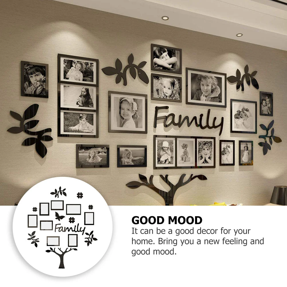 3D Wall Decal Photo Frame Picture Frames Living Room Applique Sticker for Decor Use