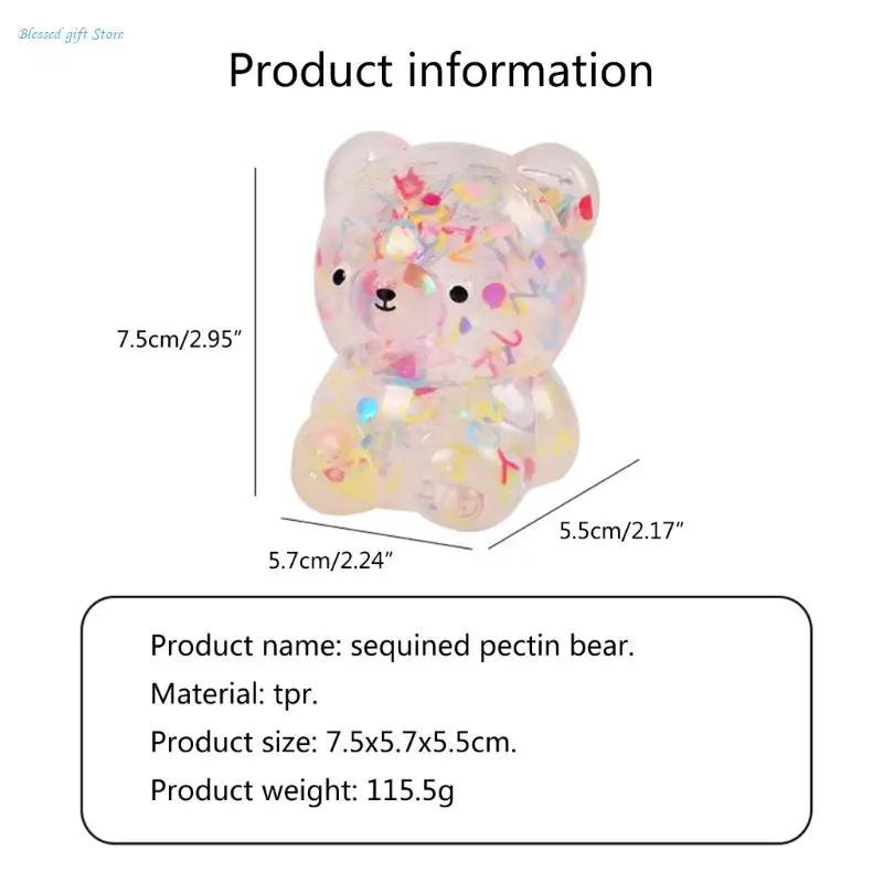 Giocattolo antistress Spremere mano JellyBear Puntelli per scherzi pratici Palline sfiato Giocattolo Regalo per bambini