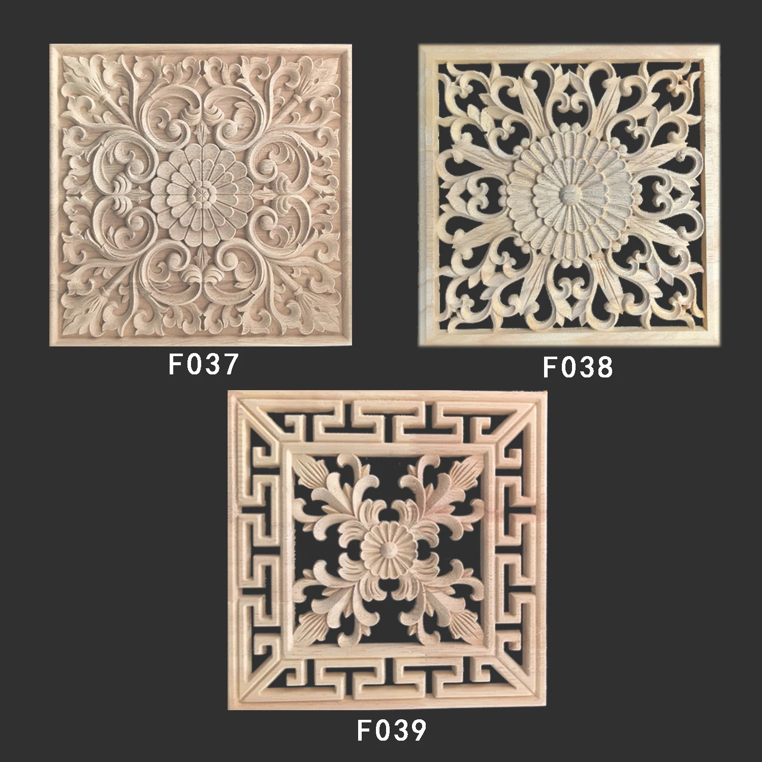 

Unique Natural Floral Wood Carved Onlays and Appliques Wood Figurines for Decor Home Decoration Accessories wood furniture decal