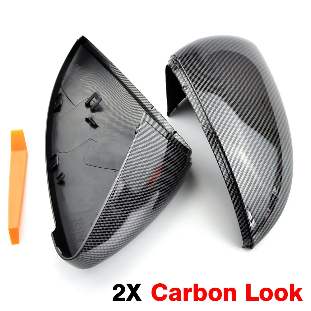 Rearview Mirror Cover Side Wing Rear View Mirror Case Covers Glossy Black For VW GOLF 7 MK7 MK7.5 GTI R GTE GTD 2013-2018