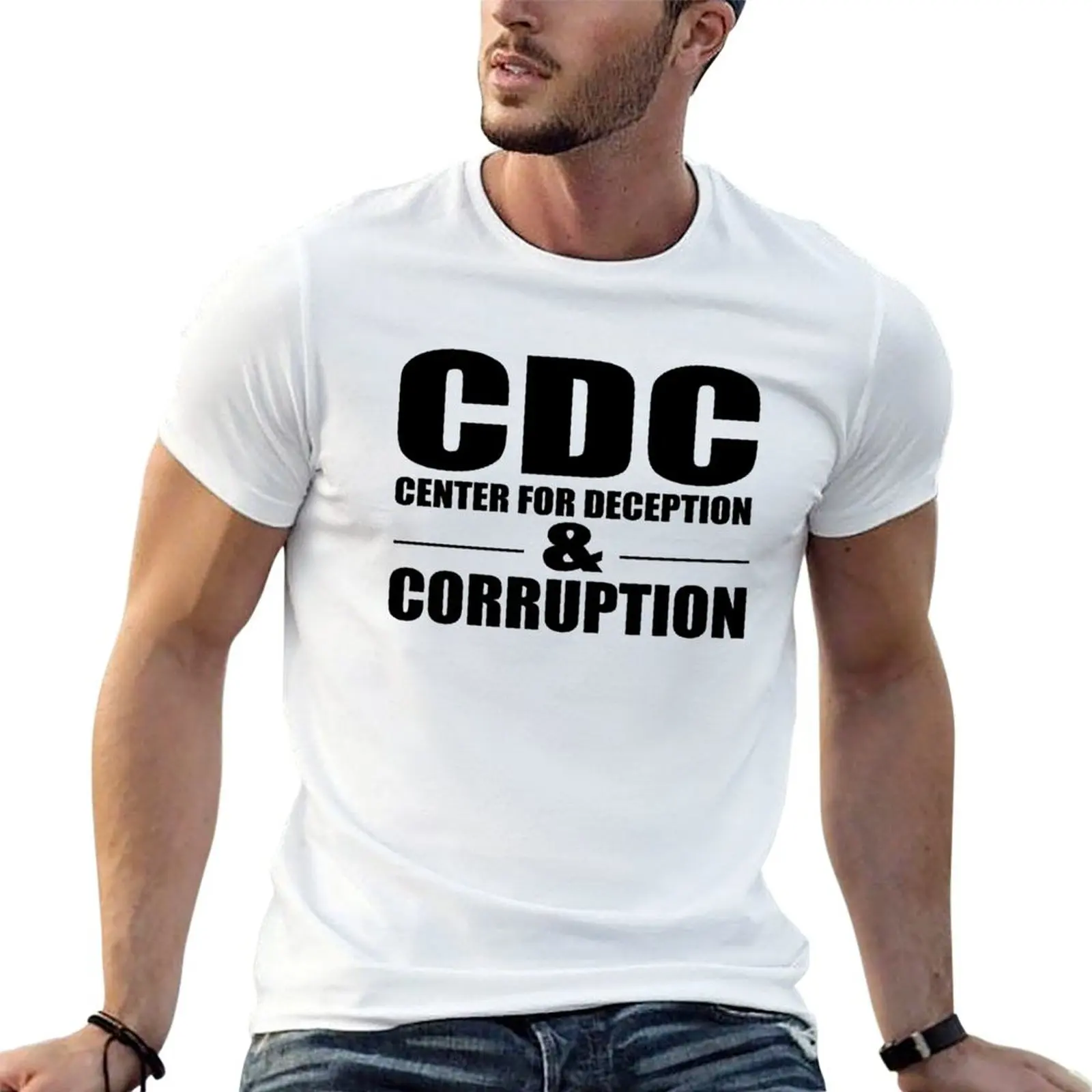 CDC Center For Deception & Corruption T-Shirt Daily Casual Short Sleeve Tee Shirt