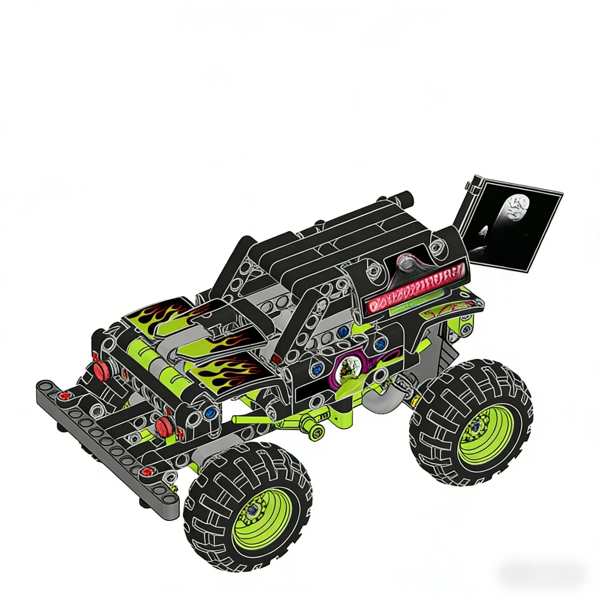 Cool Giant Wheel Off-road Vehicle Series 42149 Building Blocks Sets Suitable for Birthday Gifts Compatible with Legoed Particles