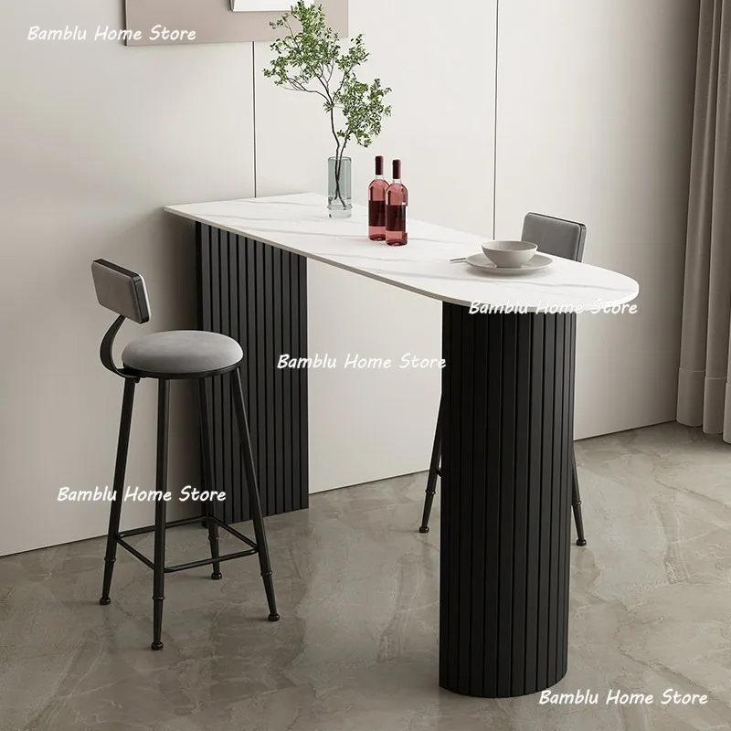 

Простой ретро-барный стол, модный современный барный стол для небольшой квартиры, легкая роскошная мебель для дома, обеденный стол YS40CC