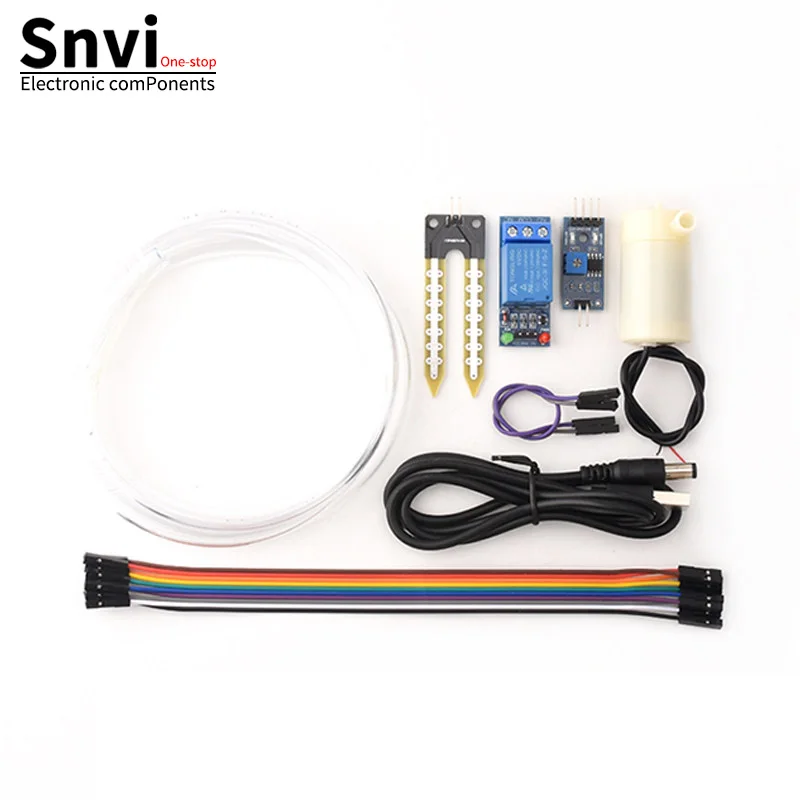DIY-Set mit Bodenfeuchtesensor & Automatischem Bewässerungsmodul, Automatische Bewässerungspumpe für Pflanzen & Blumen – Detail 2