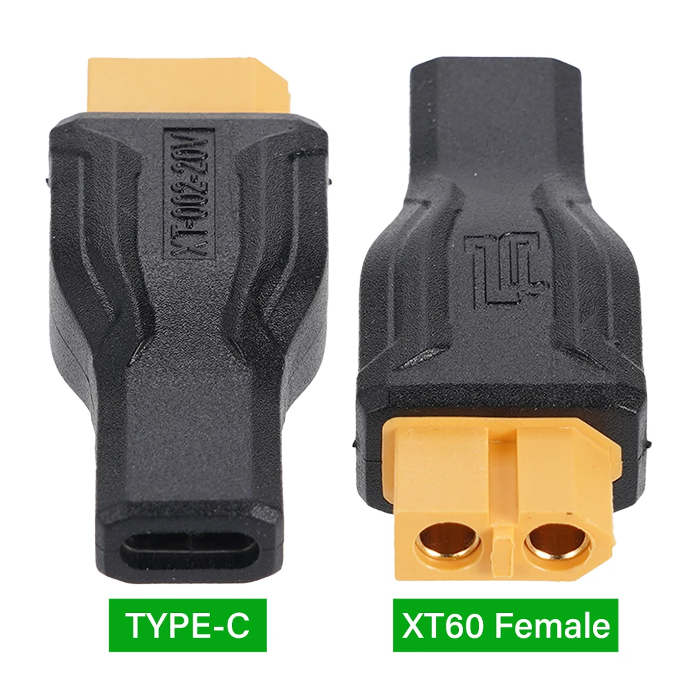 USB C to XT60 Adapter Type-C to XT60 Female 100W 5A Charging Connector Plug for Lithium Energy Storage RC Planes Car Power