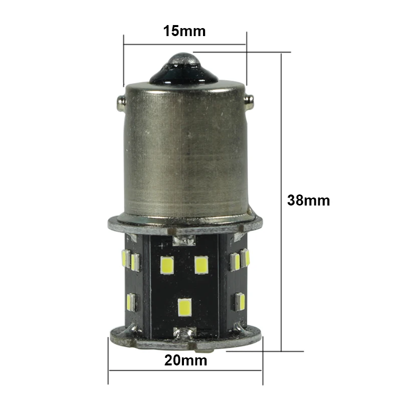 6V 12V LED Turn Signal Light Bulb P21W 1156 BA15S 1157 BAY15D Super Brake Tail Backup Lamp for Car Motorcycle Interior 6 12 Volt