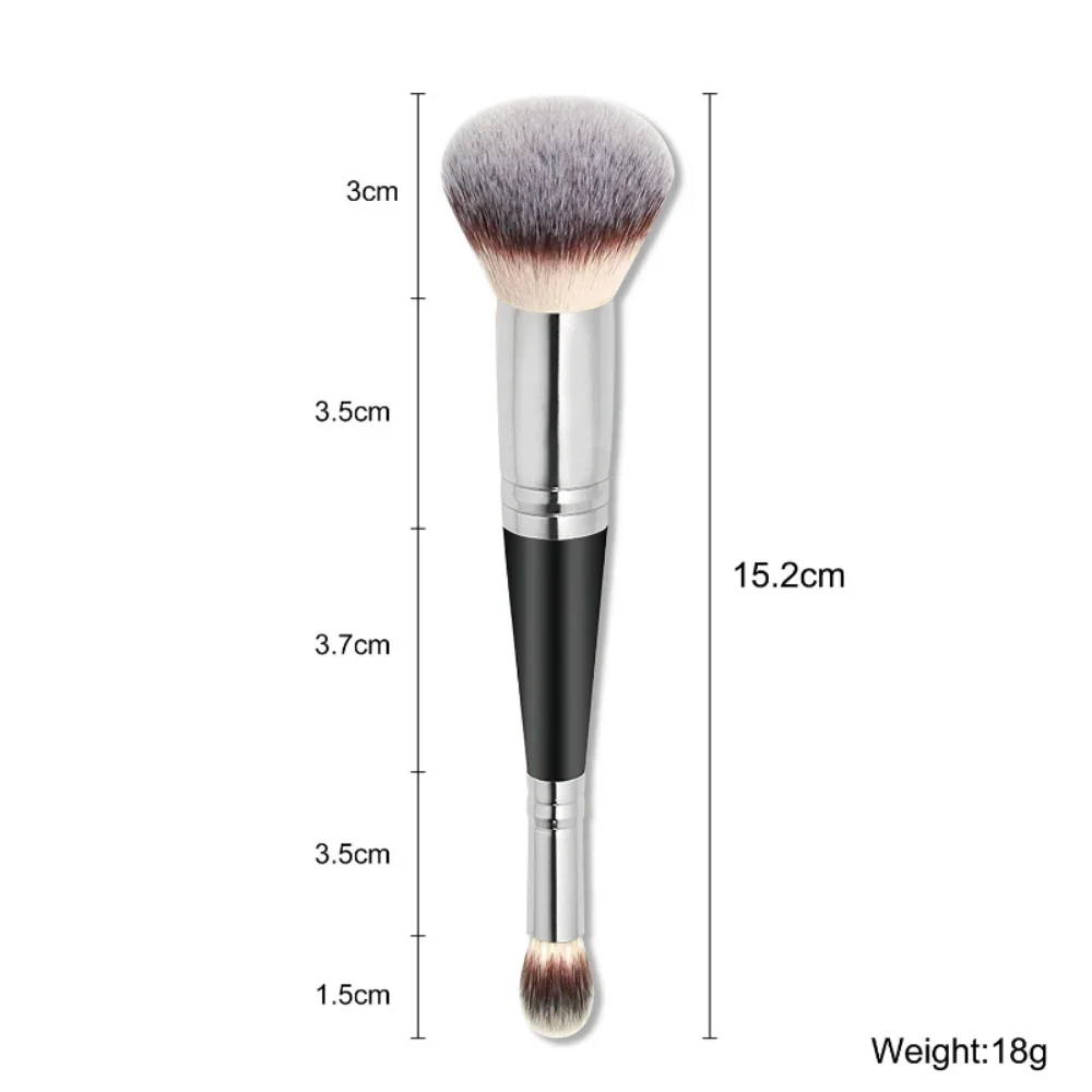 Professionele make-upborstels met dubbele kop 2-in-1 foundationborstel Concealer Markeerstift Poeder Blush Brush Beauty Make Up Tools