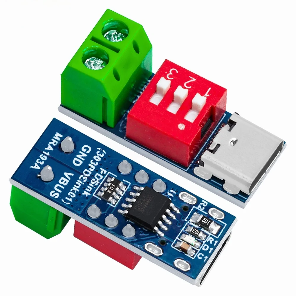 LAOBEI 1~10PCS USB-C PD Trigger Board Module PD/QC Decoy Fast Charge USB Type-c to 12v High Speed Charger Power Delivery Boost