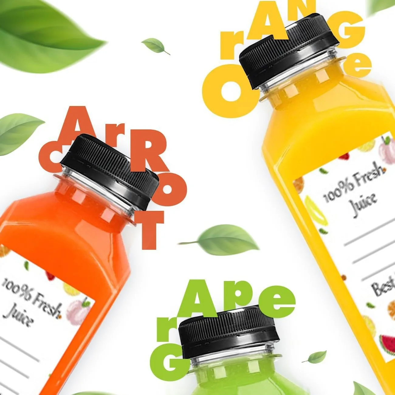 12 زجاجة مياه بلاستيكية مع أغطية، زجاجات مياه قابلة لإعادة الاستخدام سعة 350 مل