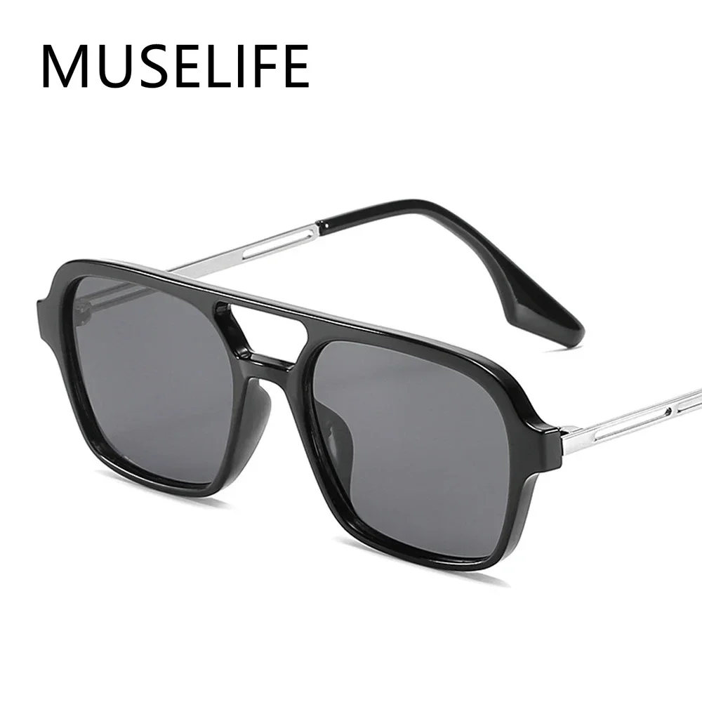 MUSELIFE Double Bridges Sunglasses Women  Fashion Ladies Sun Glasses Female Vintage Shades Oculos de sol Feminino UV400