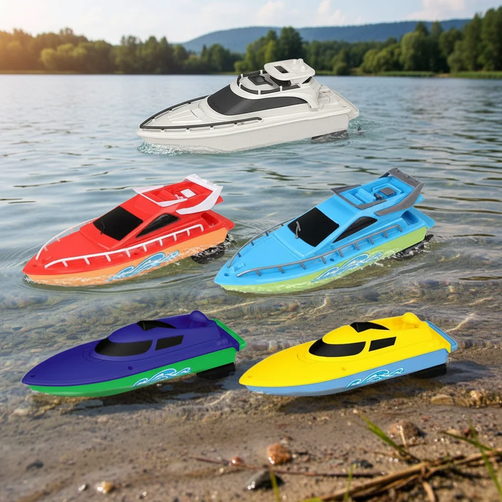 Remote Control Boats Can Be Launched To Simulate High-Speed Speedboats Electric Steamboats Children Boys Water Park Toys Outdoor