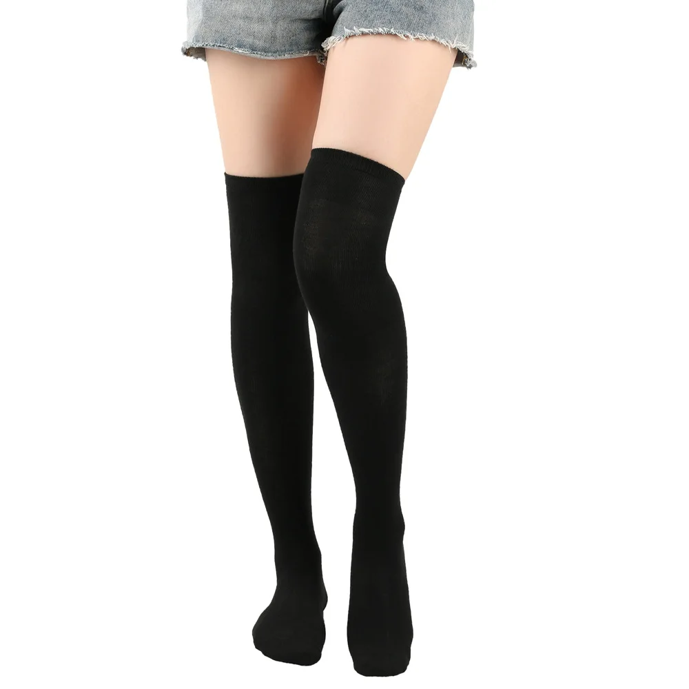 1/3 Paar Damen-Kniestrümpfe, einfarbig, langes Bein, geeignet als Geschenk, Freundinnen, geeignet für alle Jahreszeiten, universelle Stiefelsocken – Detail 10