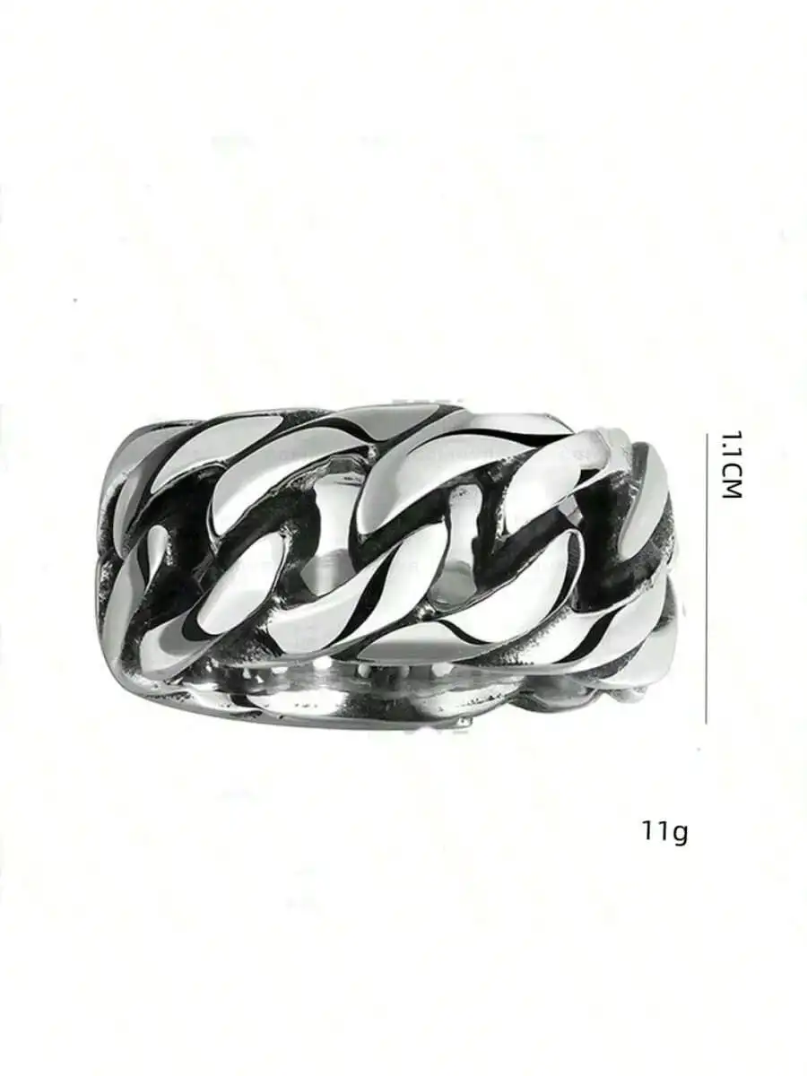 

Stainless Steel Braided Chain Design Unisex Ring