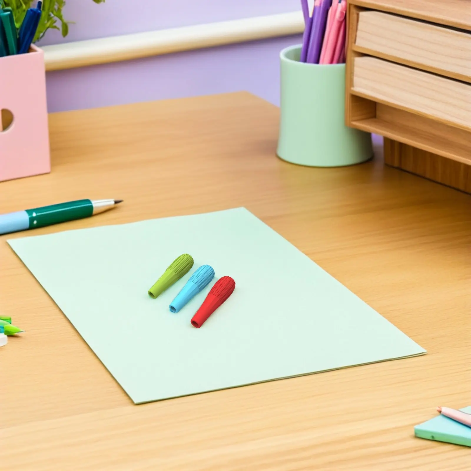 3Pcs Silicone Silicone Pen Caps For Sensory Room Equipment And Chew Pencil Topper Set Tip Protector