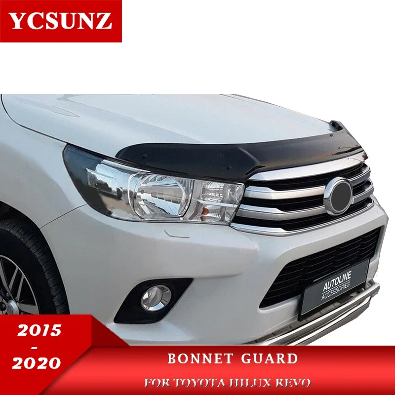 

Bonnet Guard For Toyota Hilux Revo Rocco 2015 2016 2017 2018 2019 2020 Front Bug Shield Hood Deflector Double Cab Accessories