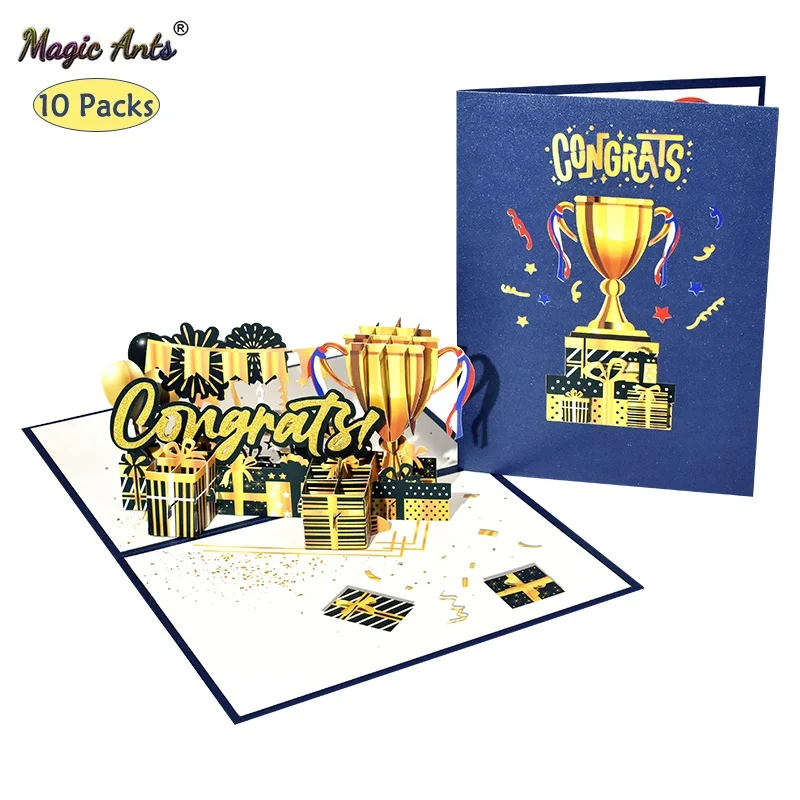 

10 Pack Congrats Pop Up Card for Graduation