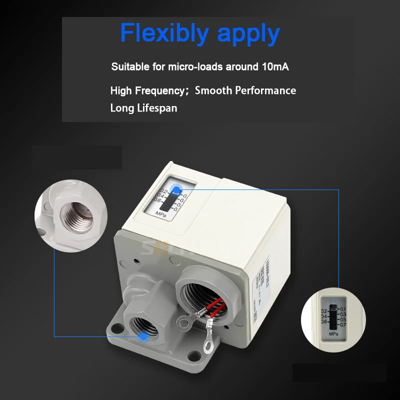 Pressostato pneumatico serie SMC tipo IS3000 Interruttore Reed per il relè nel gruppo controller del compressore d'aria IS3000-02-L