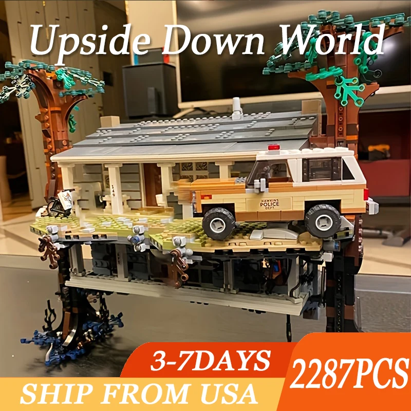 2287PCS Upside Down World Building Blocks Toys Ornaments Assembly Model Bricks Sets Boys Girls Adult Easter Birthday Gifts