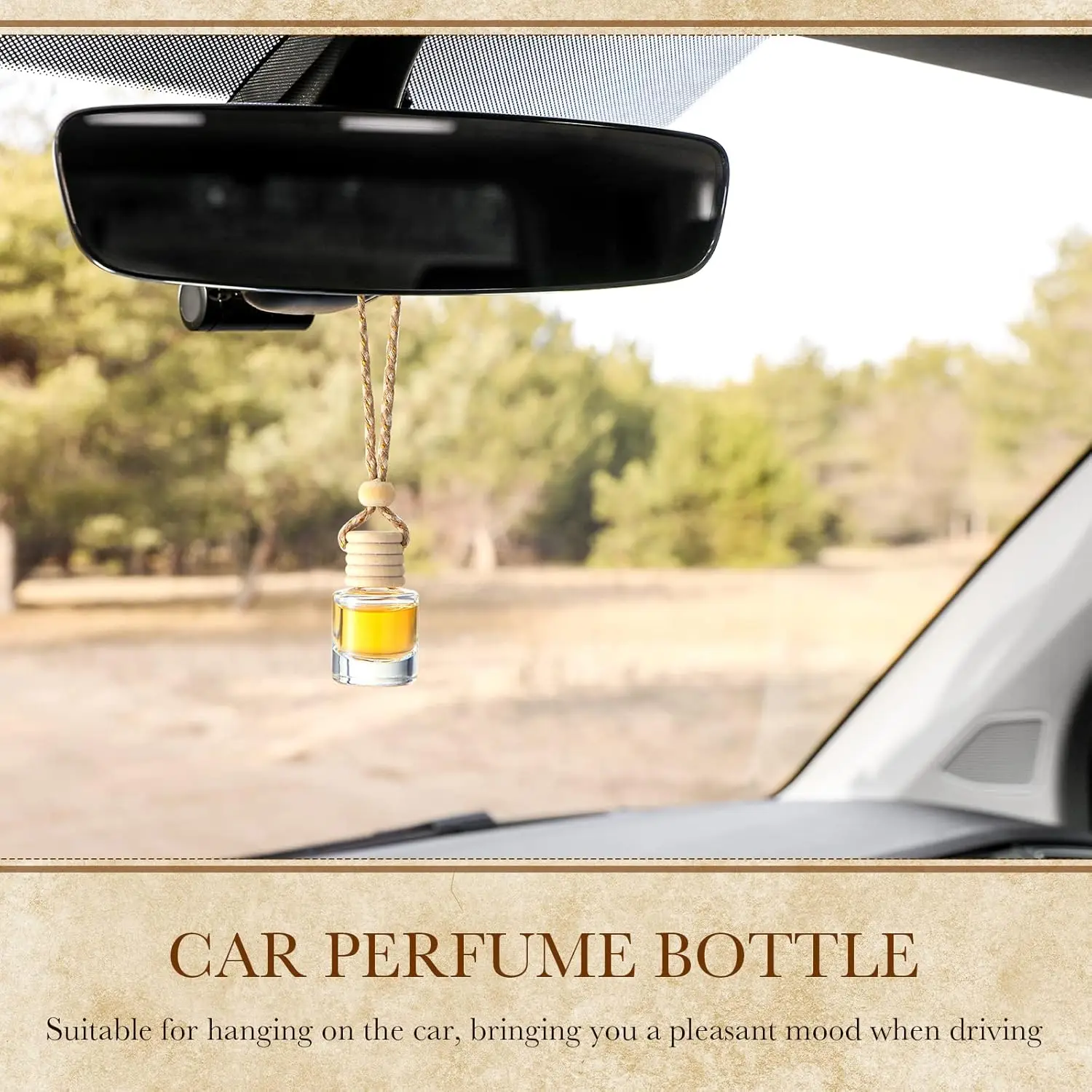 30 Stück Hängende Auto-Lufterfrischer-Diffusorflaschen, Leere Glas-Parfümfläschchen, Anhänger für Ätherische Öle, Duft-Aromatherapie-Flasche, Ornament – Detail 6