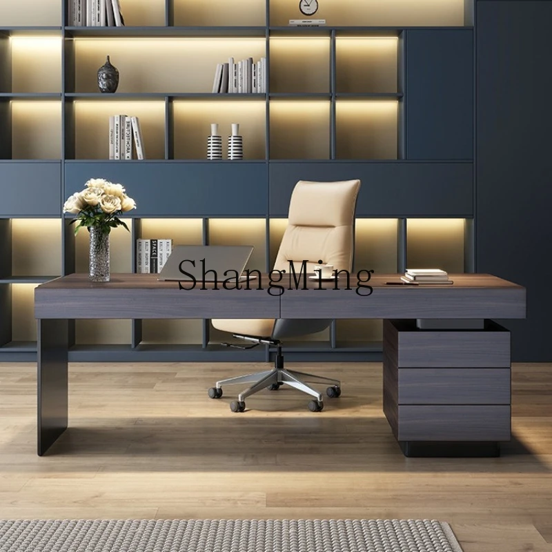 SM hogar ligero de lujo moderno simple sala de estar escritorio de ordenador de estudio de alta gama escritorio minimalista